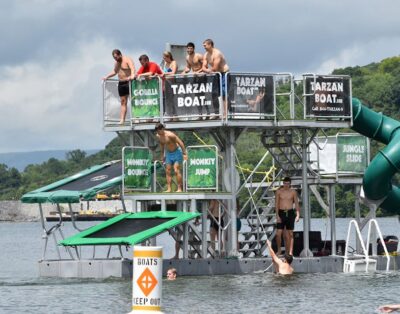 Floating Water Park Rental: Jungle Float – Tarzan Boat